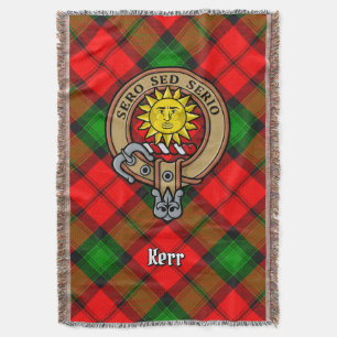 Manta Escudo de armas del Clan Kerr sobre tartán