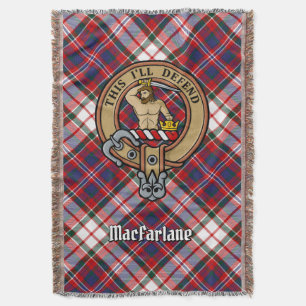 Manta Escudo de armas del Clan MacFarlane sobre Tartán d