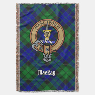 Manta Escudo de armas del Clan MacKay sobre tartán