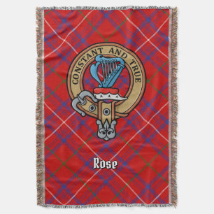 Manta Escudo de armas del Clan Rose sobre Tartán