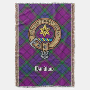 Manta Escudo de armas del clan Wardlaw sobre tartán