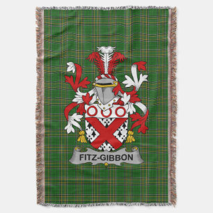 Manta Escudo de armas Fitz-Gibbon de la familia irlandes
