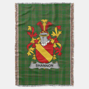 Manta Escudo de armas Shannon irlandés Crest Irlanda