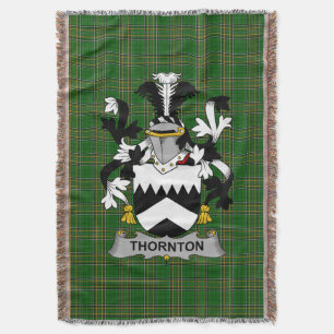 Manta Escudo de armas Thornton irlandés Crest Irlanda