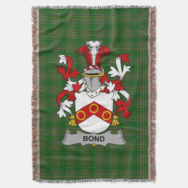 Manta Escudo de bonos irlandés de armas familia Crest Ir (Frente vertical)
