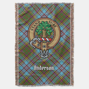 Manta Escudo de Clan Anderson sobre Tartán