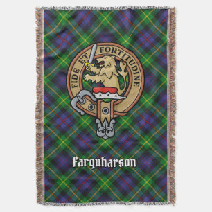 Manta Escudo de Clan Farquharson sobre Tartán