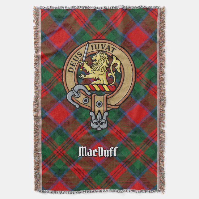 Manta Escudo de Clan MacDuff sobre Tartán (Frente vertical)
