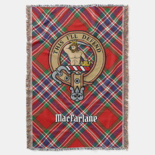 Manta Escudo de Clan MacFarlane sobre Tartán