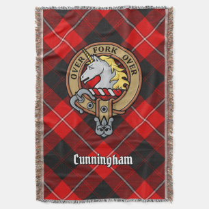 Manta Escudo del Clan Cunningham sobre tartán