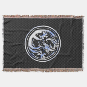 Manta Escudo Dragon cromado impresión de fibra de carbon