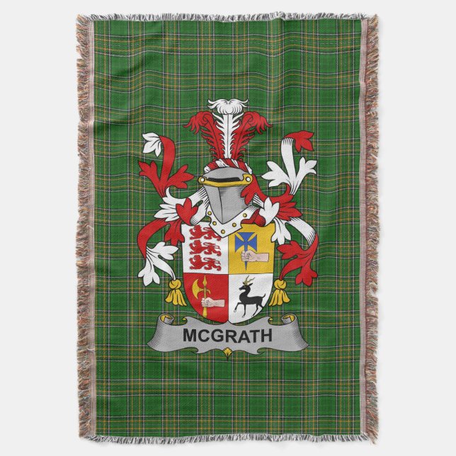 Manta Escudo familiar irlandés de McGrath o McGraw (Frente vertical)
