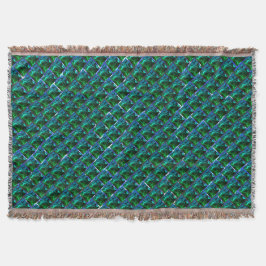 Manta Esmeralda verde y curvas, bajo rejilla de níquel