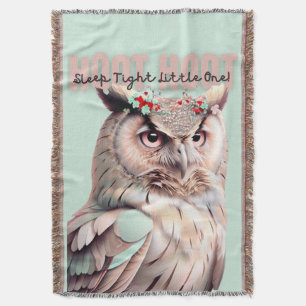 Manta Espectacular lechuza Woodland Duerme Enorme Enferm