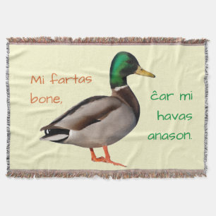 Manta Esperanto: Mi fartas bone, ĉar mi havas anason.