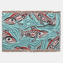 Espíritu de arte Salmon Haida Pacífico Nativo del