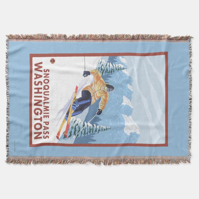 Manta Esquiador de la nieve de Downhhill - paso de (Anverso)