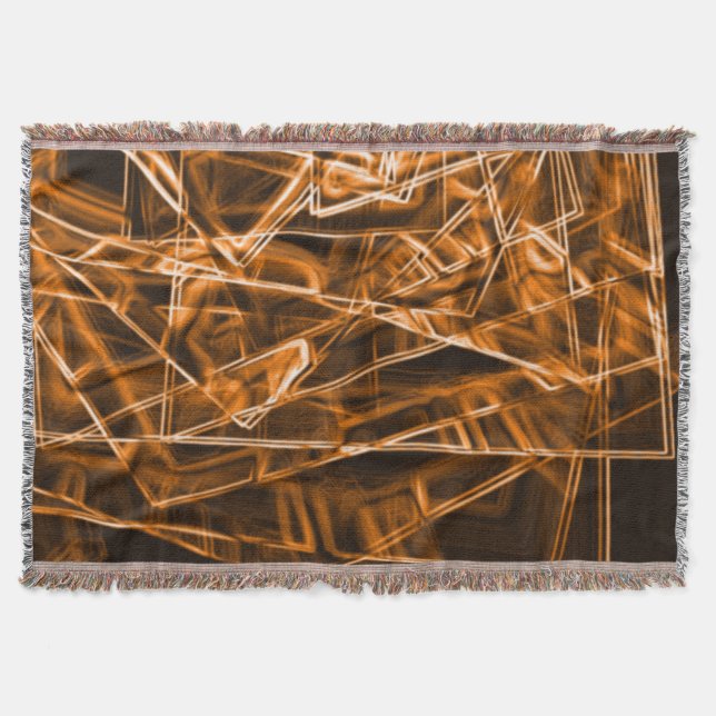 Manta Esquinas cuadradas y puntos de naranja "neón" (Anverso)