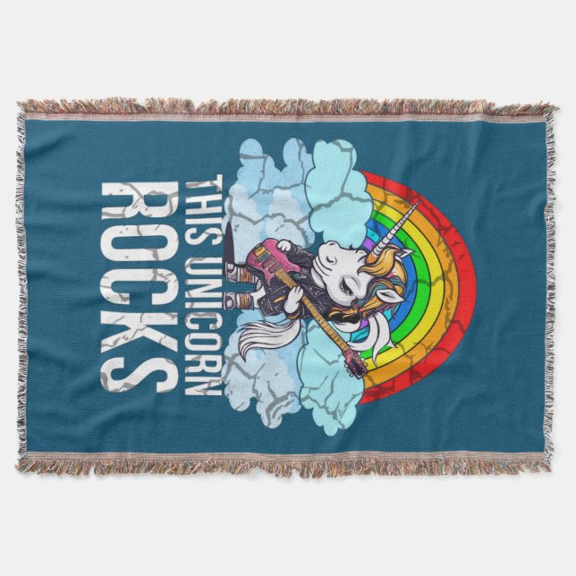 Manta Esta guitarra unicornio roca (Anverso)