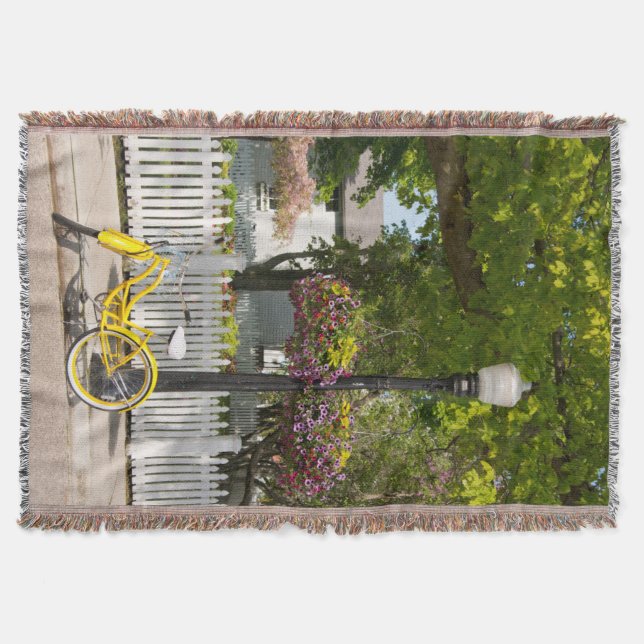 Manta Estados Unidos, Michigan, Isla Mackinac. Bicicleta (Anverso)