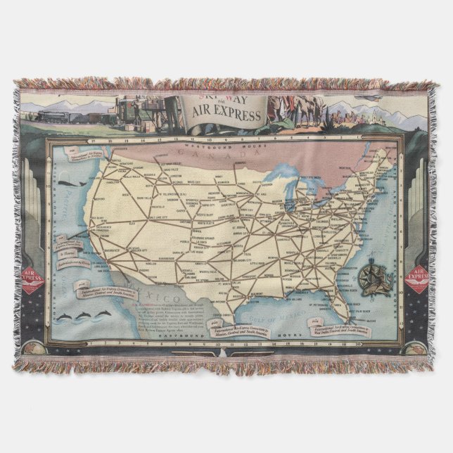 Manta Estados Unidos trazan la nave el Skyway vía (Anverso)