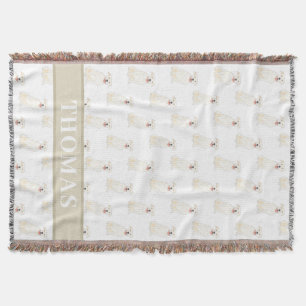 Manta Estafa personalizada de Pitbull (blanco)