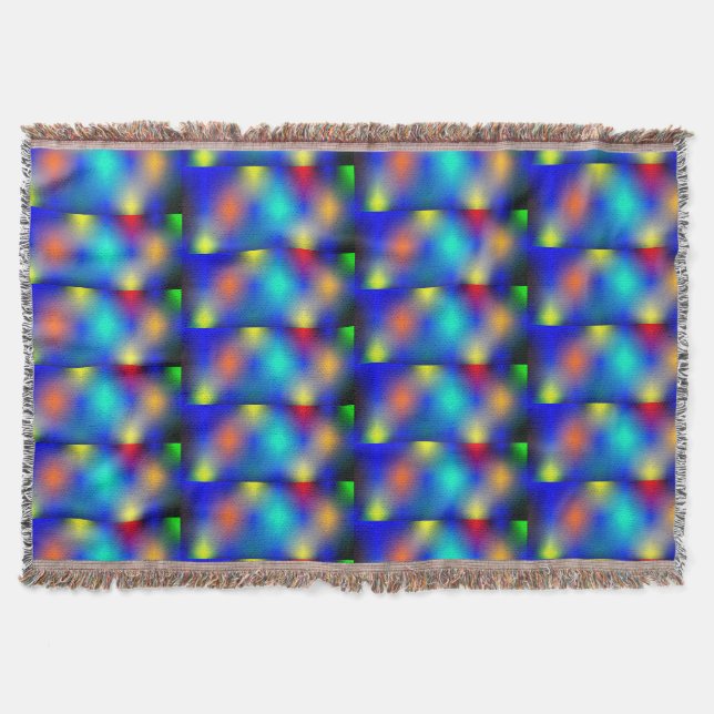 Manta Estampa colorida, 'escama quadrada'. (Anverso)