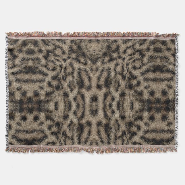 Manta Estampado Animal de Estilo Exótico de Leopardo de  (Anverso)