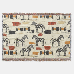 Manta Estampado de cebra vintage rústico boho safari
