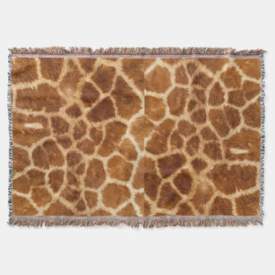 Manta estampado de girafa africano rústico del animal