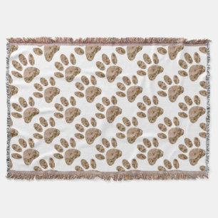 Manta Estampado de pata de perro camuflaje del desierto 