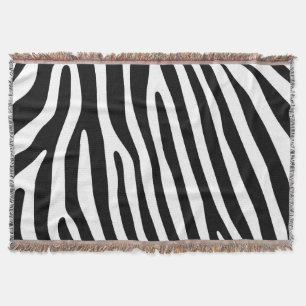 Manta Estampado de rayas cebra blanco y negro + tus idea
