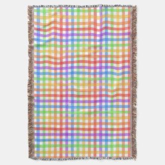 Manta Estampado geométrico de cuadros de gingham arcoíri