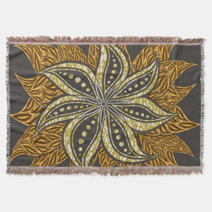 Manta Estilo de Batik Floral Resumen Africano