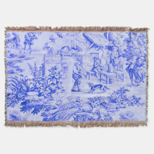 Manta Estilo Rústico de la Chinoiserie de la tela blanca