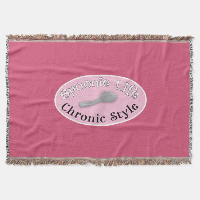 Manta Estilo Spoonie - Rosa (Anverso)