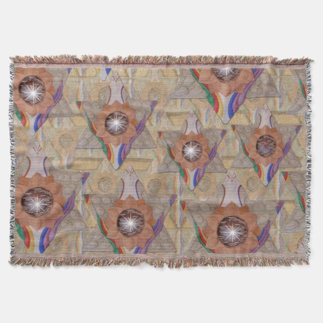 Manta 'Estrella de David' en cuero y ante (Anverso)