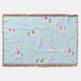 Manta Estrellas de arco iris de Unicornio sin fisuras