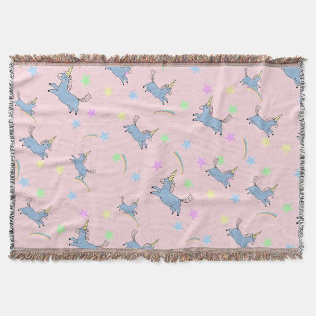 Manta Estrellas de arco iris de Unicornio sin fisuras (Anverso)