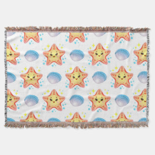 Manta Estrellas de mar y conchas adorables