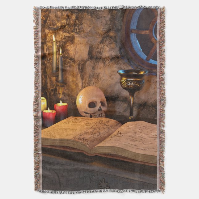 Manta Estudio de Brujo de Fantasía Medieval (Frente vertical)