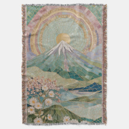 Manta Ethereal Bloom: Pastel Mosaic Volcano in Spring