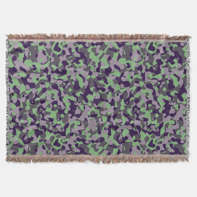 Manta faded green and violet camo abstract (Anverso)