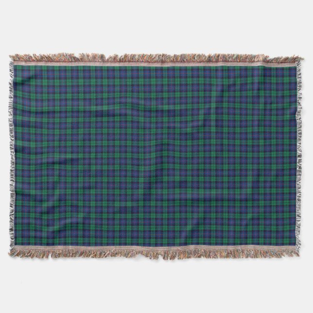 Manta Familia Armstrong Tartan Royal Blue and Green Plag (Anverso)