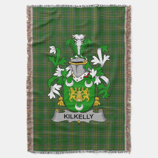 Manta Familia irlandesa Kilkelly o Killikelly Coat of Ar (Frente vertical)