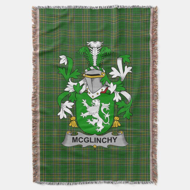 Manta Familia irlandesa McGlinchy o McGlinchey de escudo (Frente vertical)