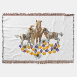 Manta Familia Pony en las flores