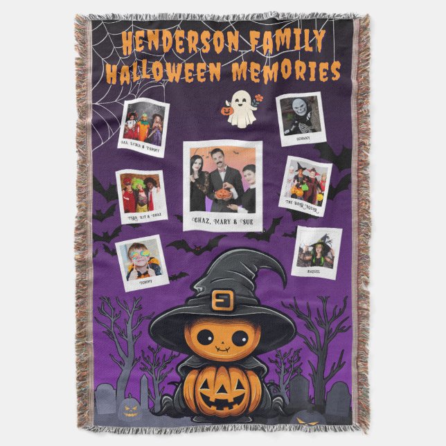 Manta Family Halloween Memories Collage – Kid Witch (Frente vertical)