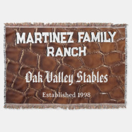 Manta Family Ranch Faux Crocodile Leather Western 