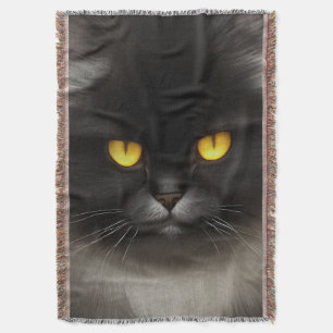 Manta Famoso Gato Gato Gatito Gatito Negro Y Furioso
